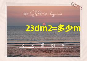 23dm2=多少m