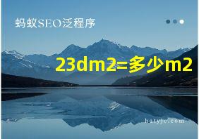 23dm2=多少m2