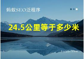 24.5公里等于多少米