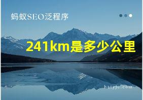 241km是多少公里