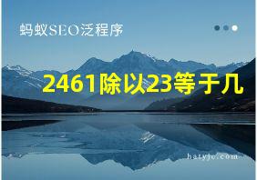 2461除以23等于几