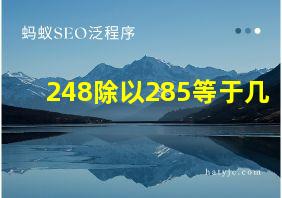 248除以285等于几