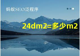 24dm2=多少m2