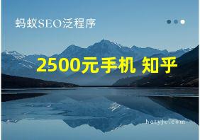 2500元手机 知乎