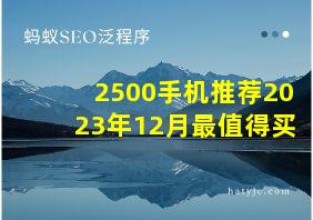 2500手机推荐2023年12月最值得买