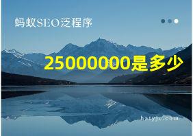 25000000是多少