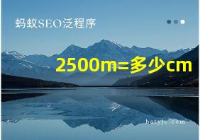 2500m=多少cm