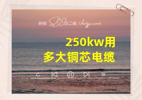 250kw用多大铜芯电缆