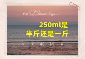 250ml是半斤还是一斤