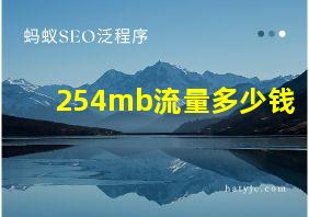 254mb流量多少钱