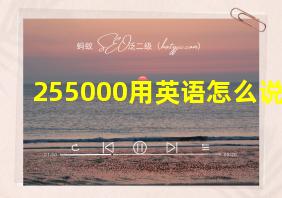 255000用英语怎么说