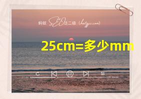 25cm=多少mm