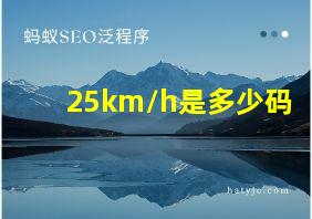 25km/h是多少码