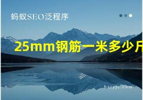 25mm钢筋一米多少斤