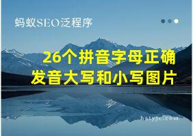 26个拼音字母正确发音大写和小写图片