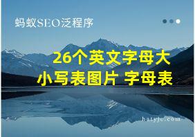 26个英文字母大小写表图片 字母表