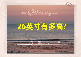 26英寸有多高?