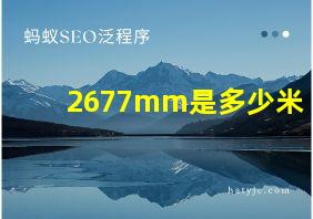 2677mm是多少米