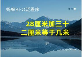 28厘米加三十二厘米等于几米