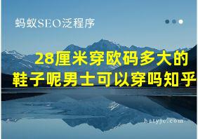 28厘米穿欧码多大的鞋子呢男士可以穿吗知乎