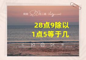 28点9除以1点5等于几