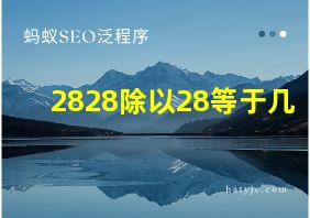 2828除以28等于几