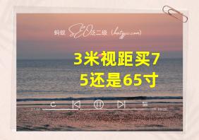 3米视距买75还是65寸