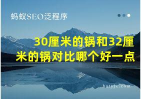 30厘米的锅和32厘米的锅对比哪个好一点