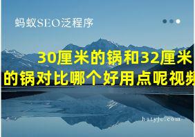 30厘米的锅和32厘米的锅对比哪个好用点呢视频