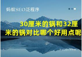 30厘米的锅和32厘米的锅对比哪个好用点呢