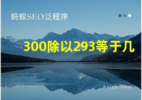 300除以293等于几