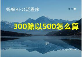 300除以500怎么算