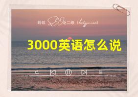 3000英语怎么说