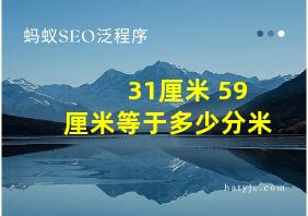 31厘米+59厘米等于多少分米