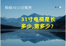 31寸电视是长多少,宽多少?