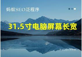 31.5寸电脑屏幕长宽