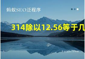 314除以12.56等于几