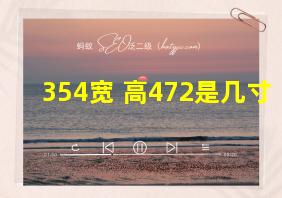 354宽 高472是几寸