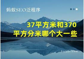 37平方米和370平方分米哪个大一些