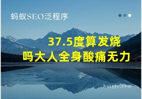 37.5度算发烧吗大人全身酸痛无力