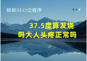 37.5度算发烧吗大人头疼正常吗