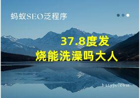 37.8度发烧能洗澡吗大人