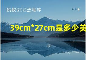 39cm*27cm是多少英寸