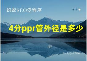 4分ppr管外径是多少