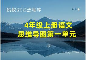 4年级上册语文思维导图第一单元