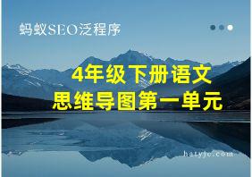 4年级下册语文思维导图第一单元