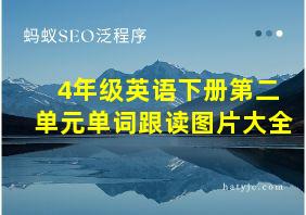 4年级英语下册第二单元单词跟读图片大全