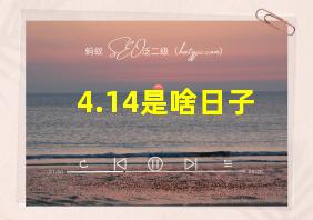 4.14是啥日子