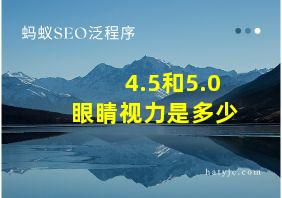 4.5和5.0眼睛视力是多少