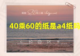 40乘60的纸是a4纸吗